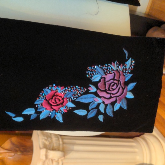 Black Velvet August Silk Wrap Scarf - Picture 2 of 5